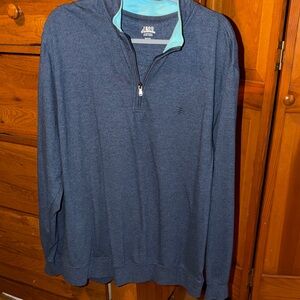 Izod Navy Zip-Up Sweater for Men